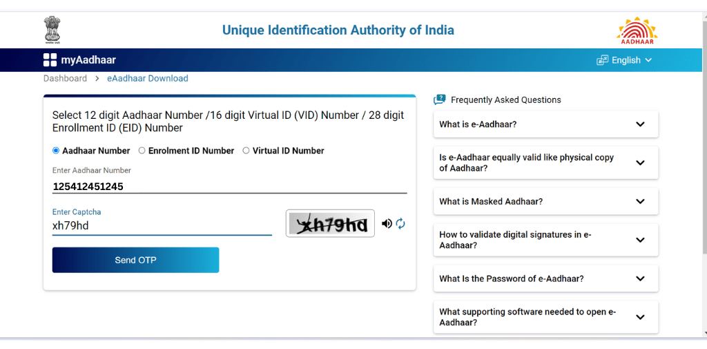 Masked Aadhaar Card Download