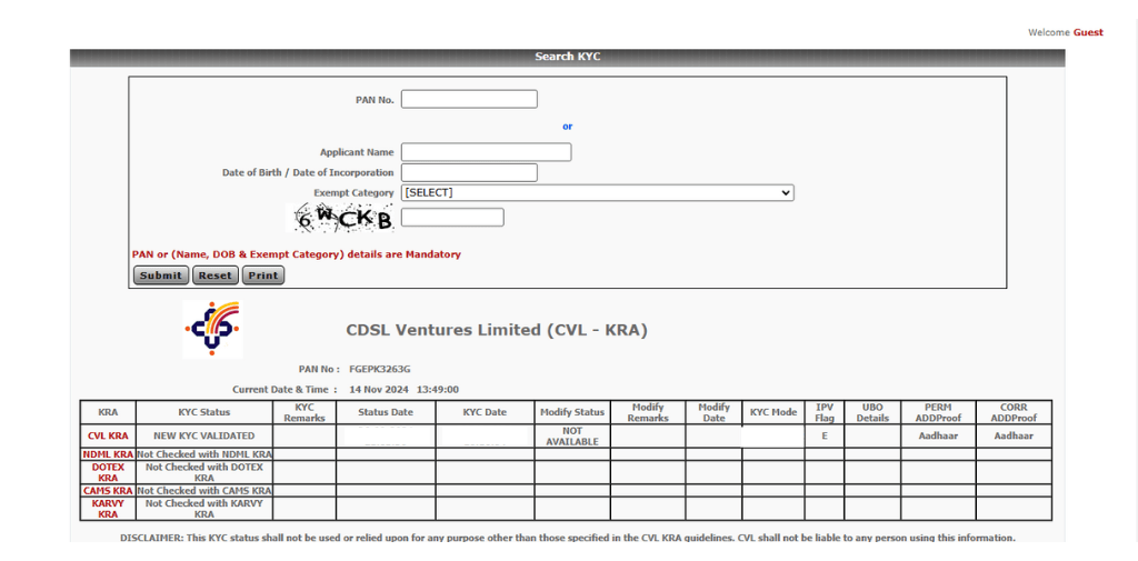 Mutual Fund KYC Step
