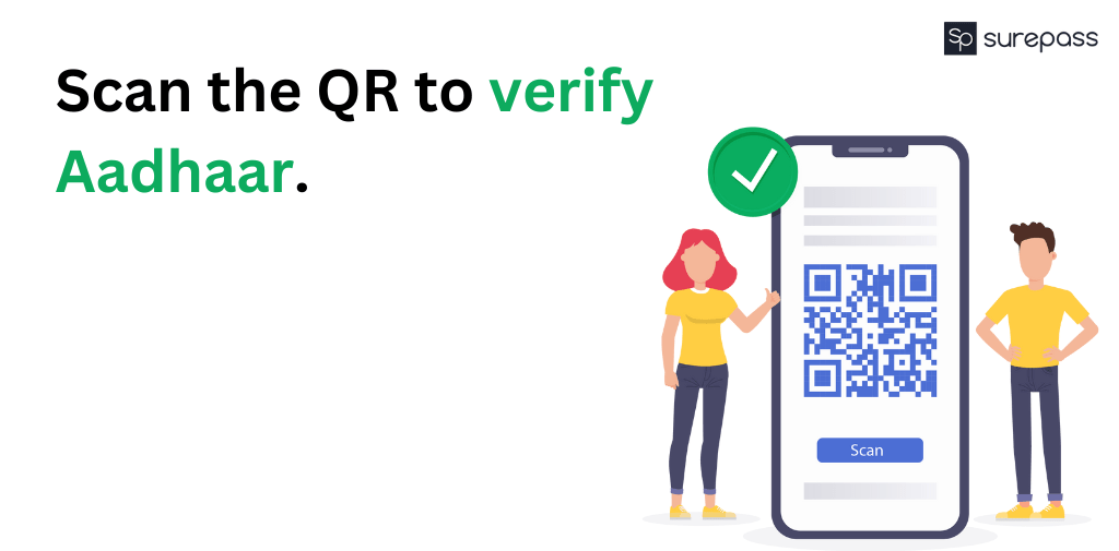Scan the QR code to verify Aadhaart