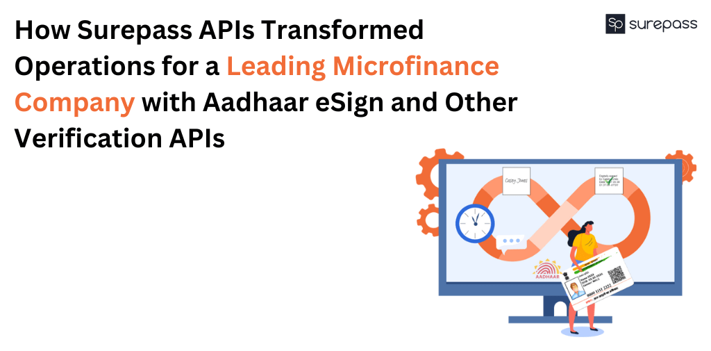 How Surepass APIs Transformed Operations for a Leading Microfinance Company with Aadhaar eSign and Other Verification APIs