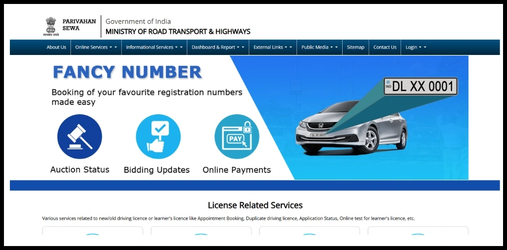 parivahan website