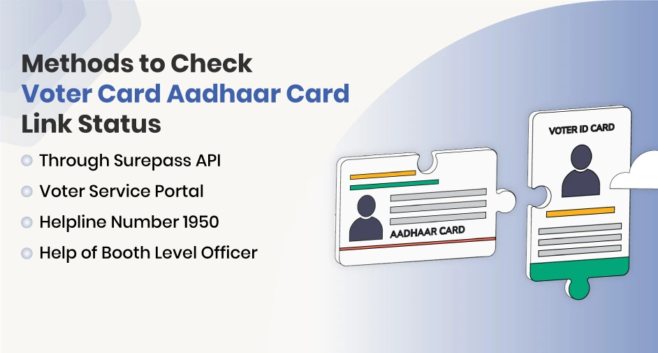 Method to check voter card aadhaar card link