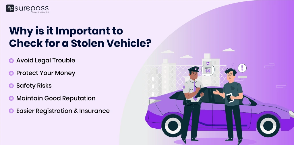 Importance to check for a stolen vehicle